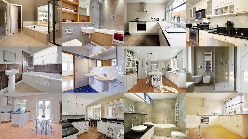 KITCHENS AND BATHROOMS